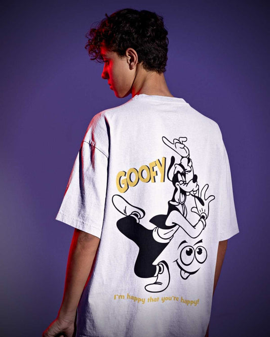 Dazzling Daffy White Oversized T-shirt for Men’s